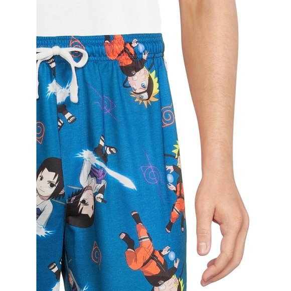 Naruto Shippuden Men's Adult Blue Sleep Joggers, S-2XL-Blue - Picture 4 of 5